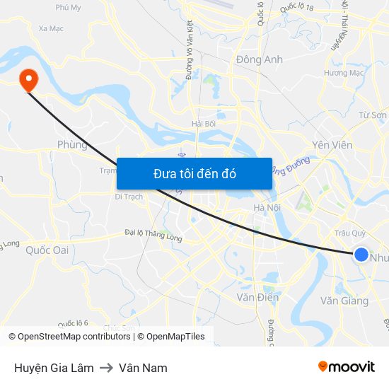 Huyện Gia Lâm to Vân Nam map