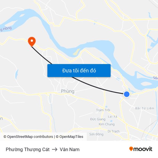 Phường Thượng Cát to Vân Nam map