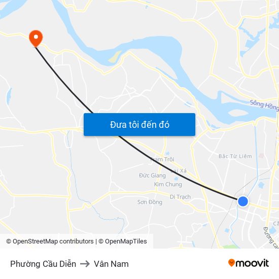 Phường Cầu Diễn to Vân Nam map