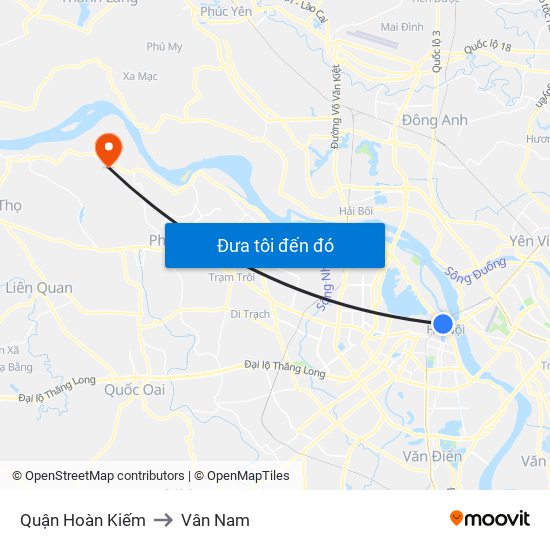 Quận Hoàn Kiếm to Vân Nam map