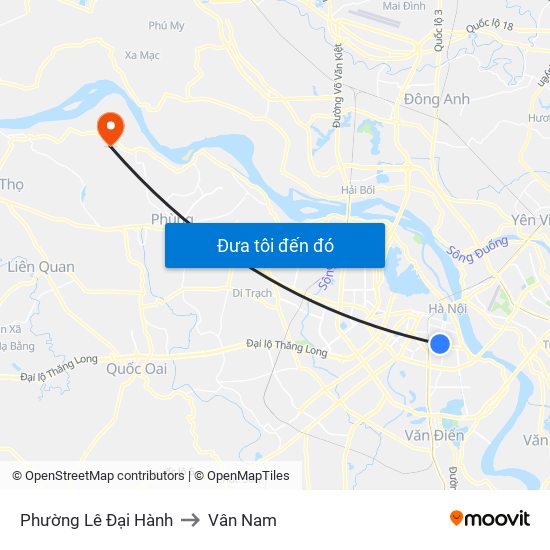 Phường Lê Đại Hành to Vân Nam map