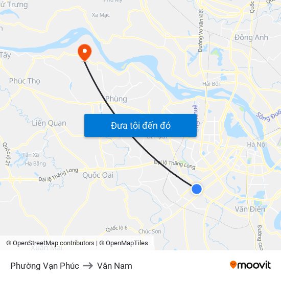 Phường Vạn Phúc to Vân Nam map