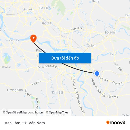 Văn Lâm to Vân Nam map