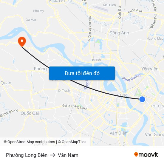 Phường Long Biên to Vân Nam map