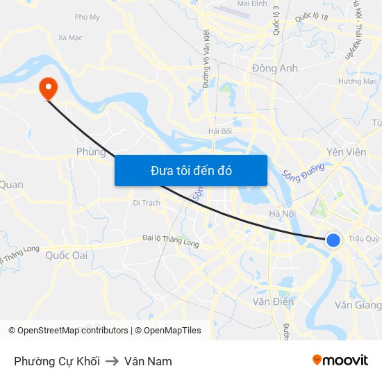 Phường Cự Khối to Vân Nam map