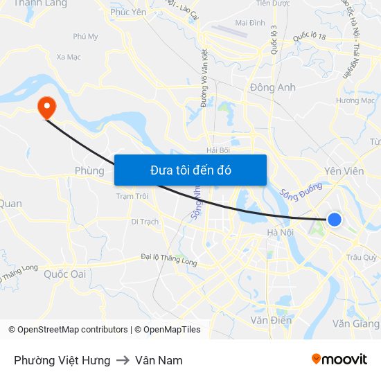 Phường Việt Hưng to Vân Nam map