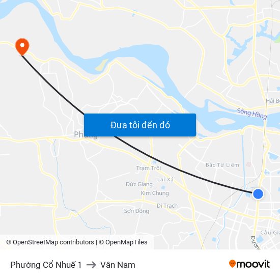 Phường Cổ Nhuế 1 to Vân Nam map