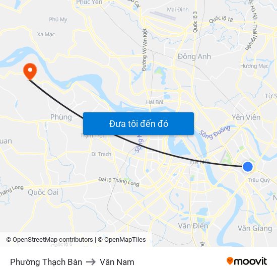 Phường Thạch Bàn to Vân Nam map