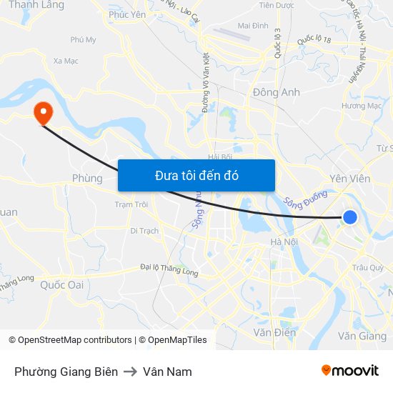 Phường Giang Biên to Vân Nam map