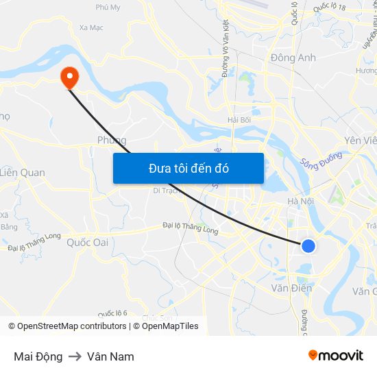 Mai Động to Vân Nam map