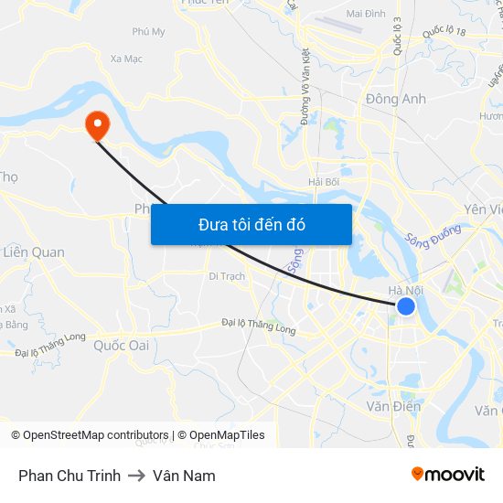 Phan Chu Trinh to Vân Nam map