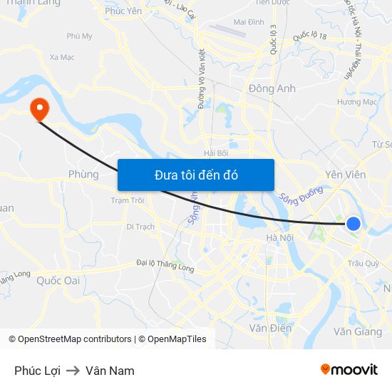 Phúc Lợi to Vân Nam map
