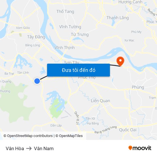 Vân Hòa to Vân Nam map