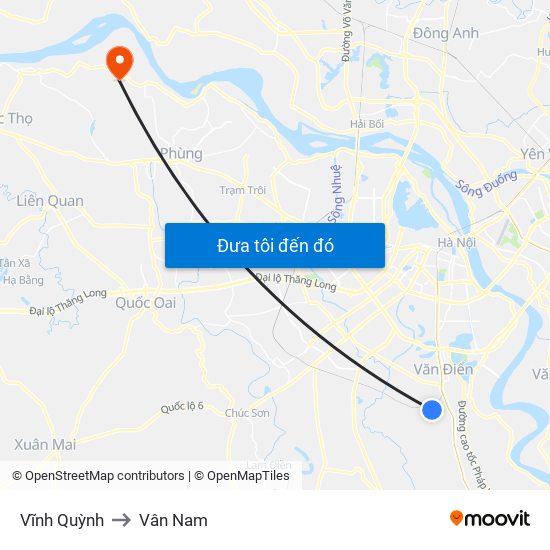 Vĩnh Quỳnh to Vân Nam map