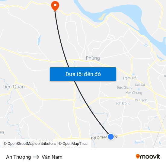 An Thượng to Vân Nam map