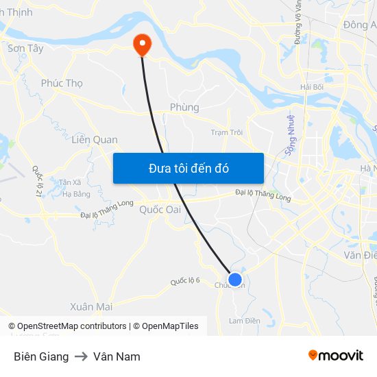 Biên Giang to Vân Nam map