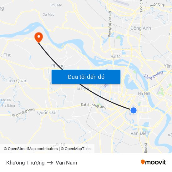 Khương Thượng to Vân Nam map