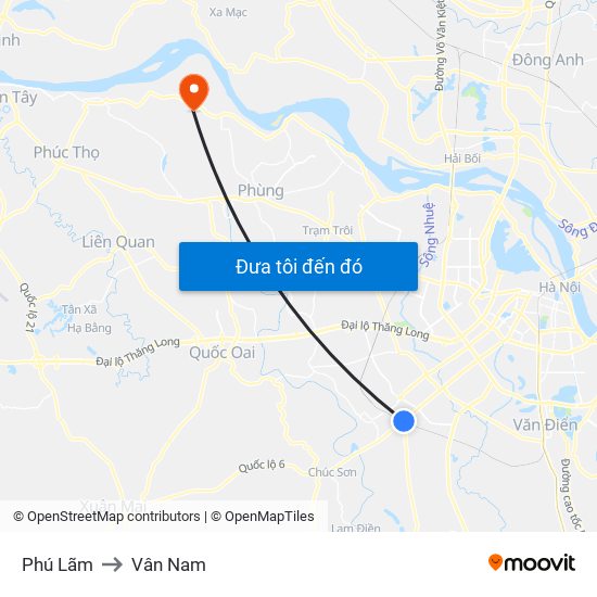 Phú Lãm to Vân Nam map