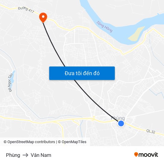 Phùng to Vân Nam map
