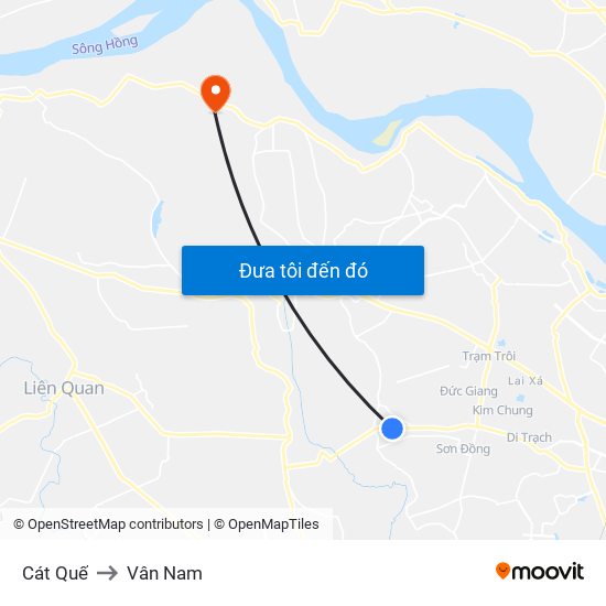 Cát Quế to Vân Nam map