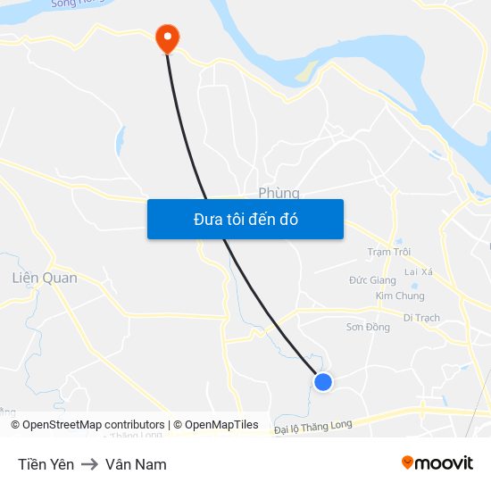 Tiền Yên to Vân Nam map