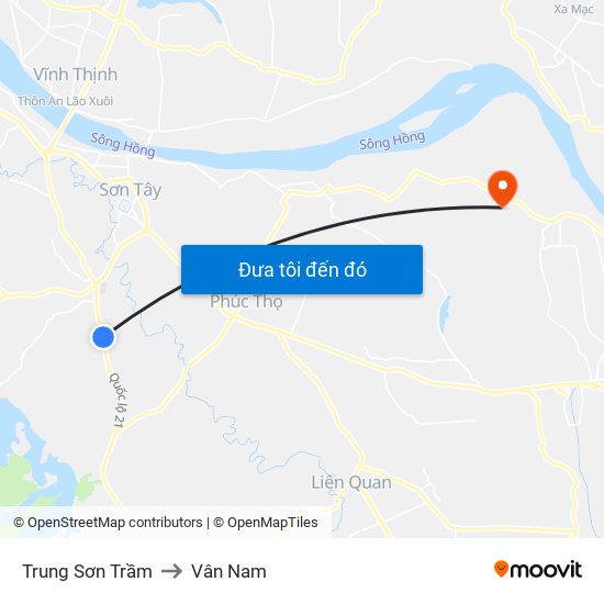 Trung Sơn Trầm to Vân Nam map