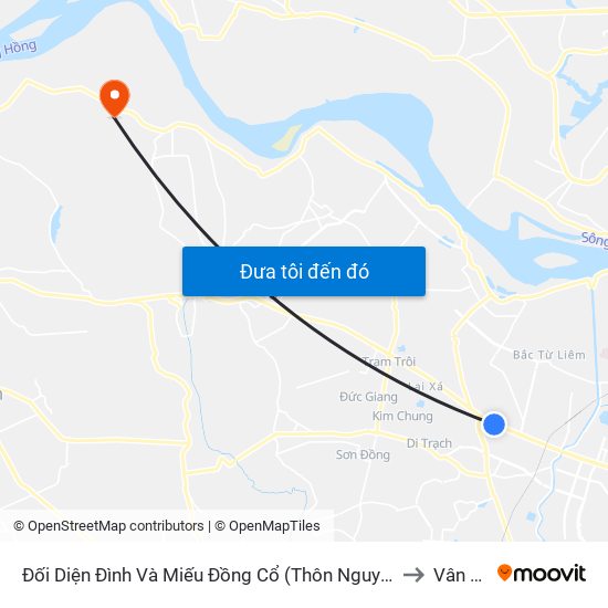 Đối Diện Đình Và Miếu Đồng Cổ (Thôn Nguyên Xá) - Đường 32 to Vân Nam map