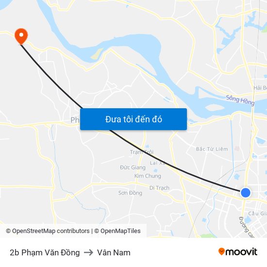 2b Phạm Văn Đồng to Vân Nam map