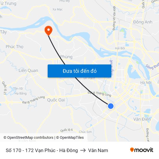 Số 170 - 172 Vạn Phúc - Hà Đông to Vân Nam map