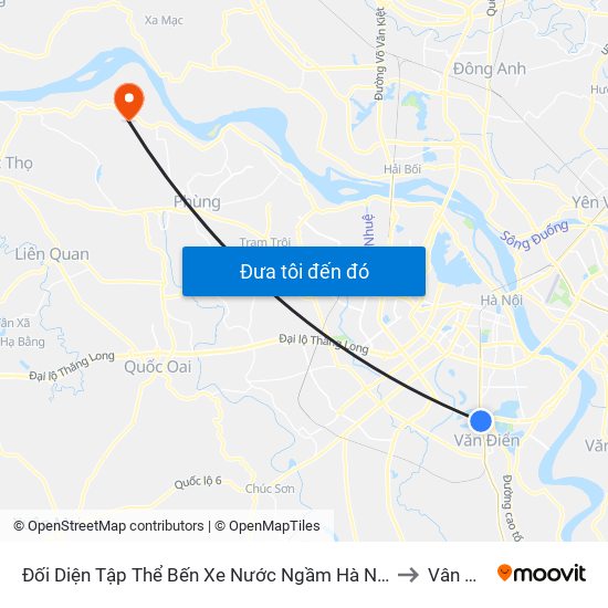 Đối Diện Tập Thể Bến Xe Nước Ngầm Hà Nội - Ngọc Hồi to Vân Nam map