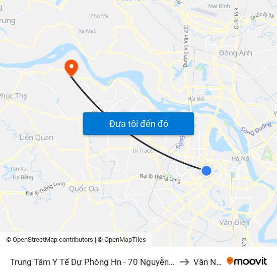Trung Tâm Y Tế Dự Phòng Hn - 70 Nguyễn Chí Thanh to Vân Nam map