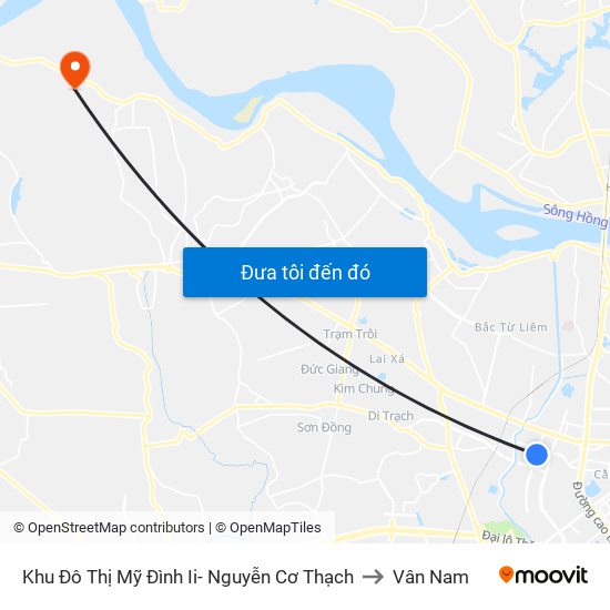 Khu Đô Thị Mỹ Đình Ii- Nguyễn Cơ Thạch to Vân Nam map