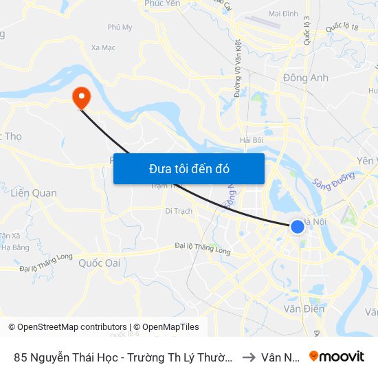 85 Nguyễn Thái Học - Trường Th Lý Thường Kiệt to Vân Nam map