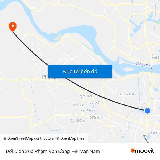 Chung Cư Greenstars- Phạm Văn Đồng to Vân Nam map