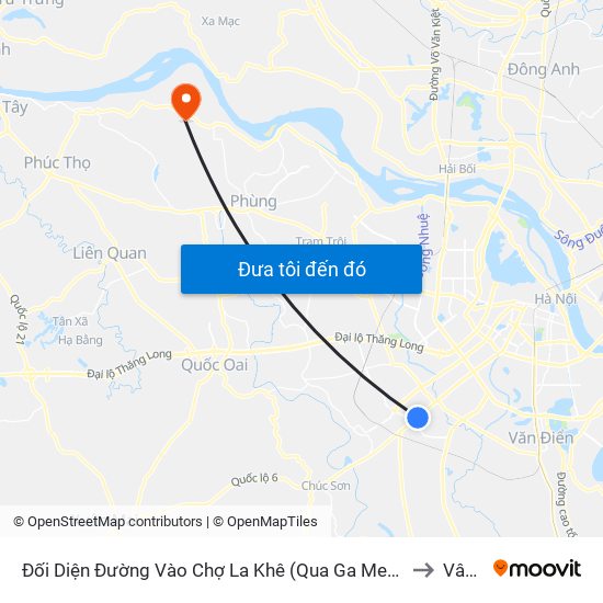 Đối Diện Đường Vào Chợ La Khê (Qua Ga Metro La Khê) - 405 Quang Trung (Hà Đông) to Vân Nam map