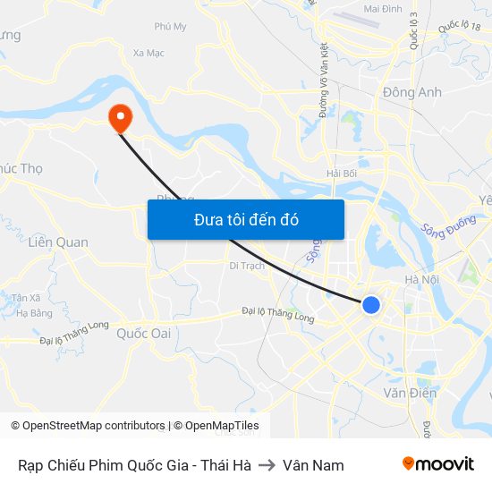 Rạp Chiếu Phim Quốc Gia - Thái Hà to Vân Nam map