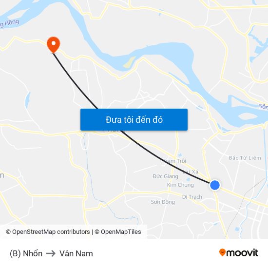 (B) Nhổn to Vân Nam map