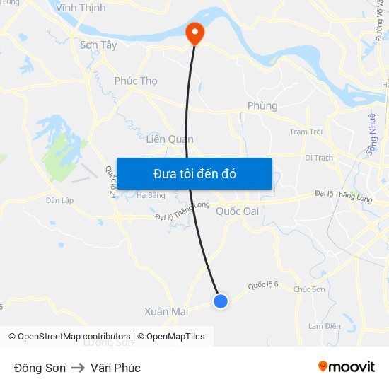 Đông Sơn to Vân Phúc map