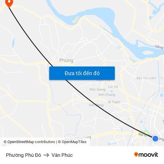 Phường Phú Đô to Vân Phúc map
