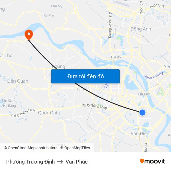 Phường Trương Định to Vân Phúc map
