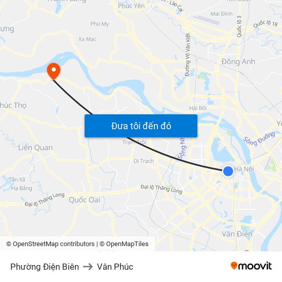 Phường Điện Biên to Vân Phúc map