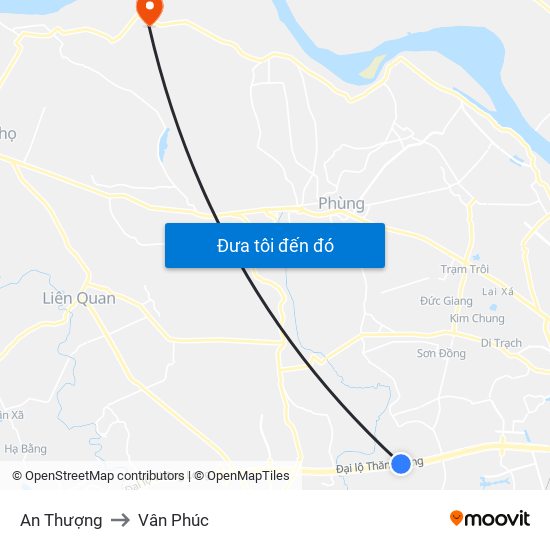 An Thượng to Vân Phúc map