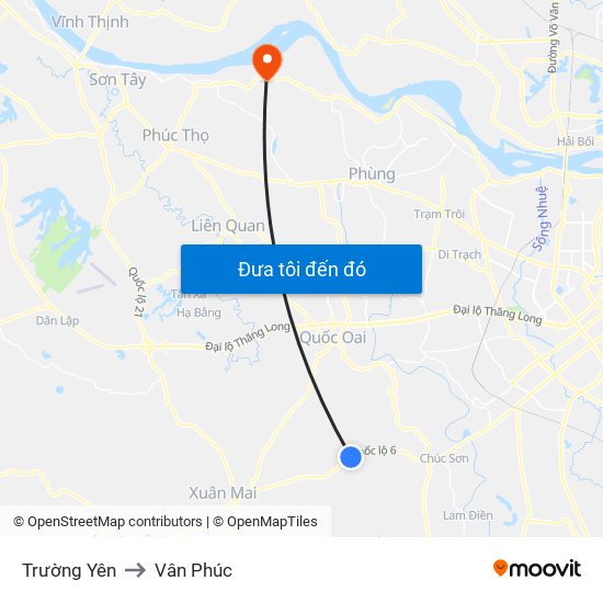 Trường Yên to Vân Phúc map