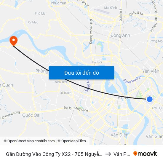 Gần Đường Vào Công Ty X22 - 705 Nguyễn Văn Linh to Vân Phúc map