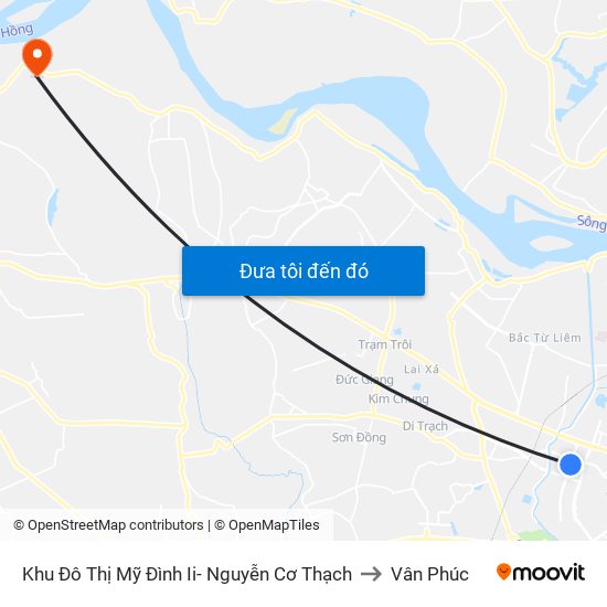 Khu Đô Thị Mỹ Đình Ii- Nguyễn Cơ Thạch to Vân Phúc map