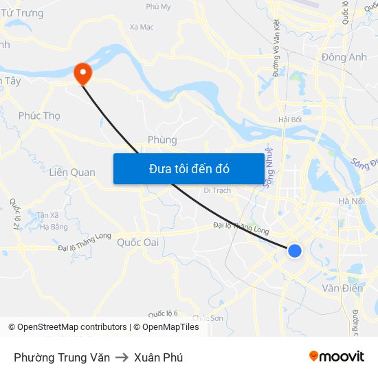 Phường Trung Văn to Xuân Phú map