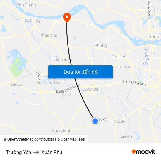 Trường Yên to Xuân Phú map