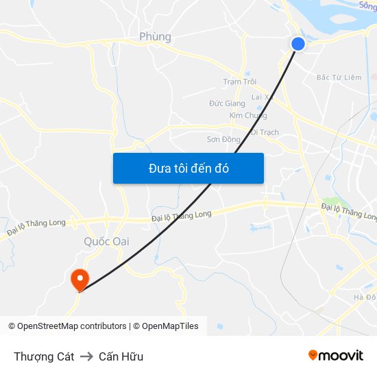 Thượng Cát to Cấn Hữu map