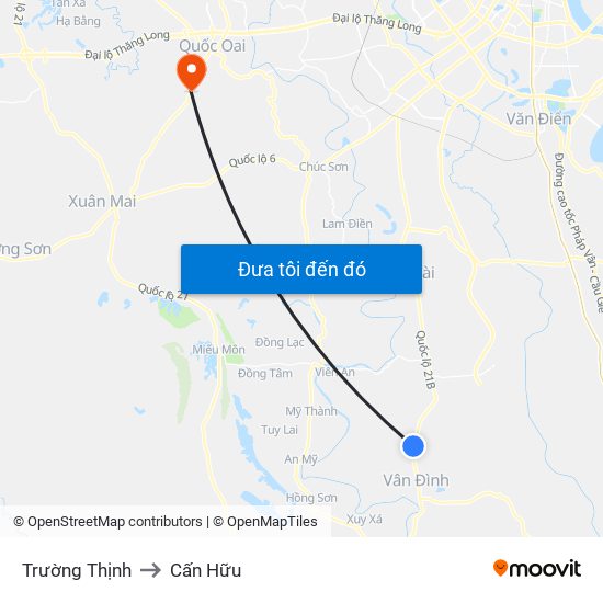 Trường Thịnh to Cấn Hữu map