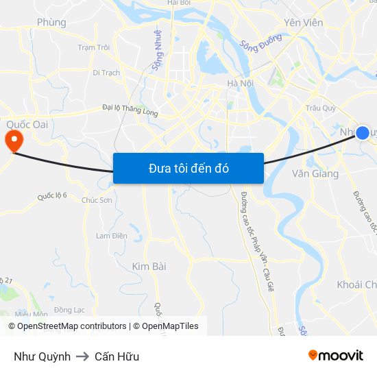 Như Quỳnh to Cấn Hữu map
